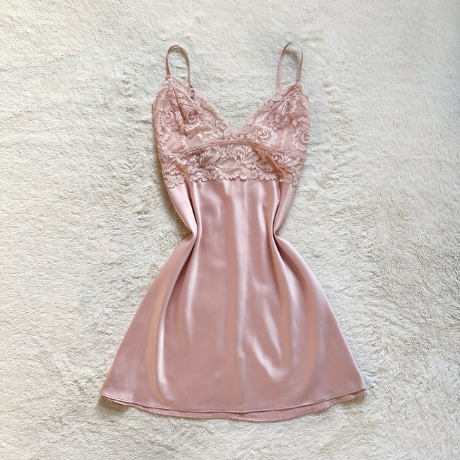 2000's dusted crepe slip dress