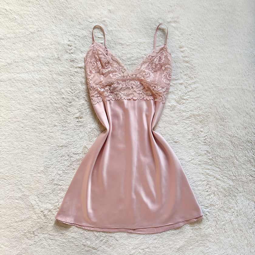 2000's dusted crepe slip dress