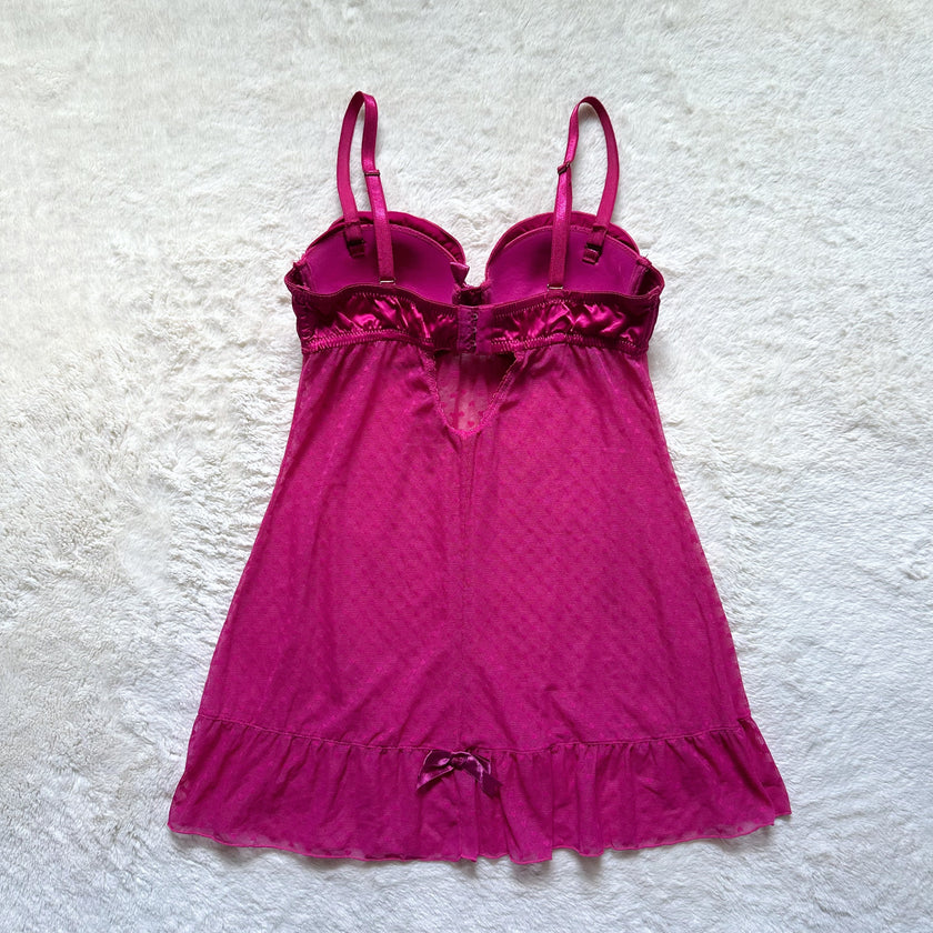 2000's fuchsia flirt babydoll