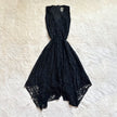 2000's noir lace asymmetrical dress