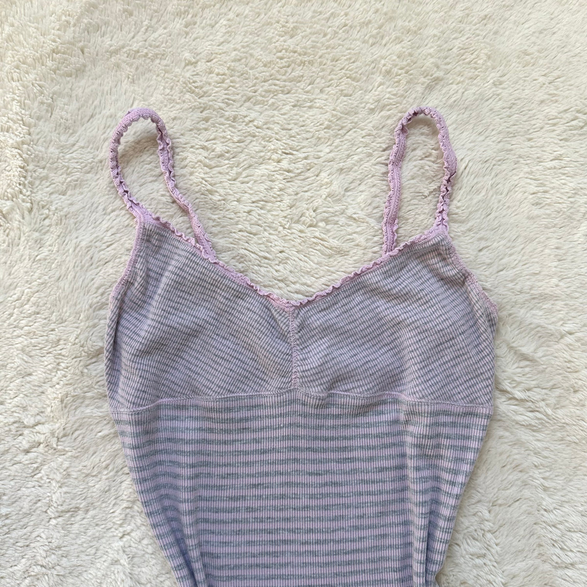 2000's lilac striped camisole