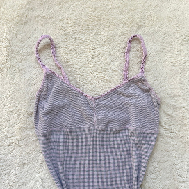 2000's lilac striped camisole