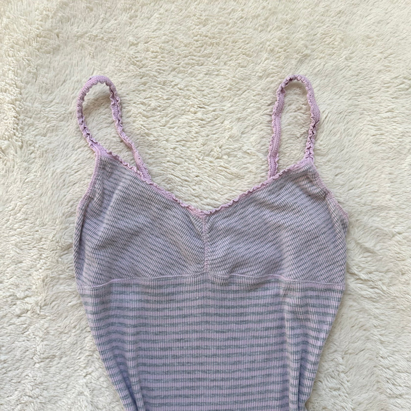 2000's lilac striped camisole