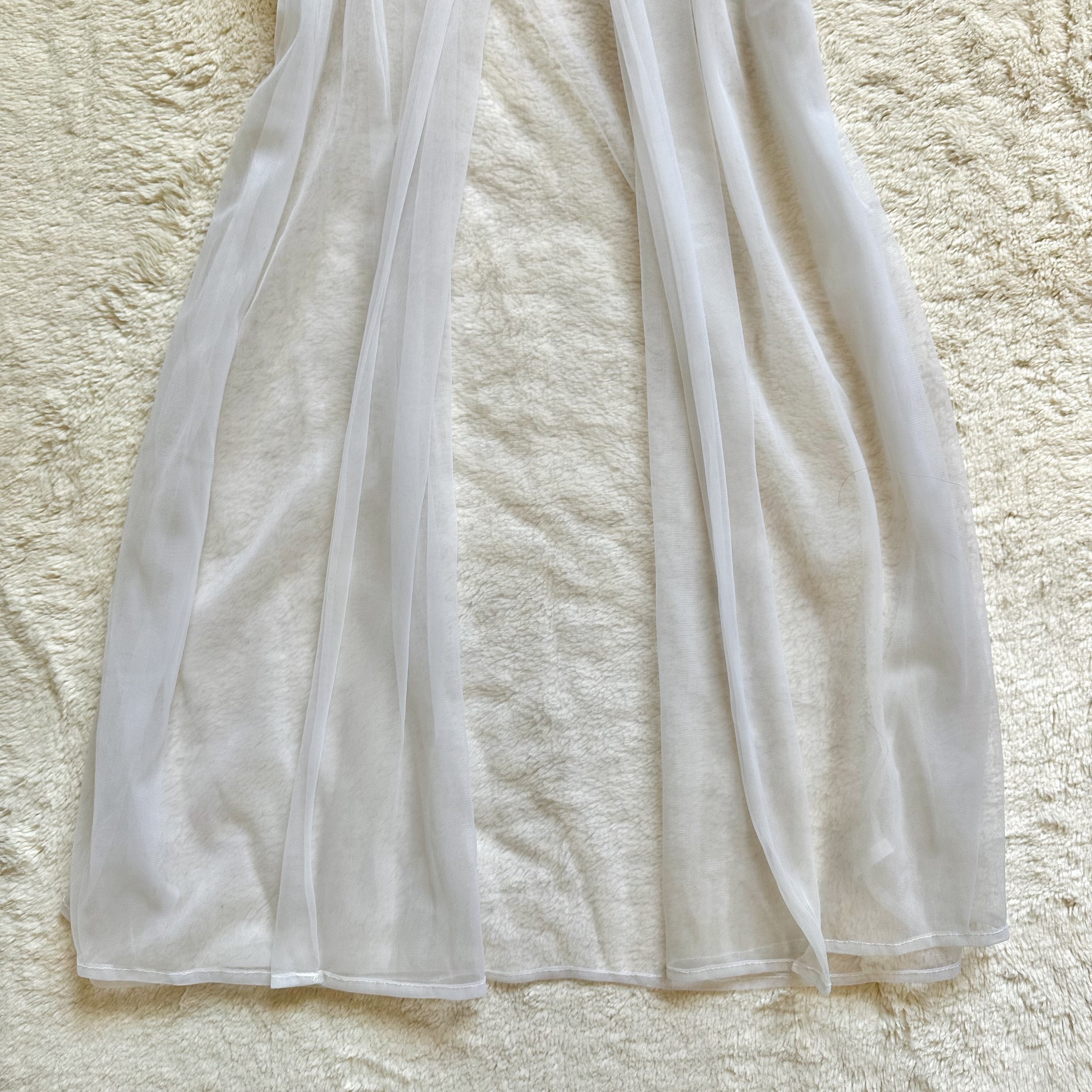 1980's halo lace peignoir