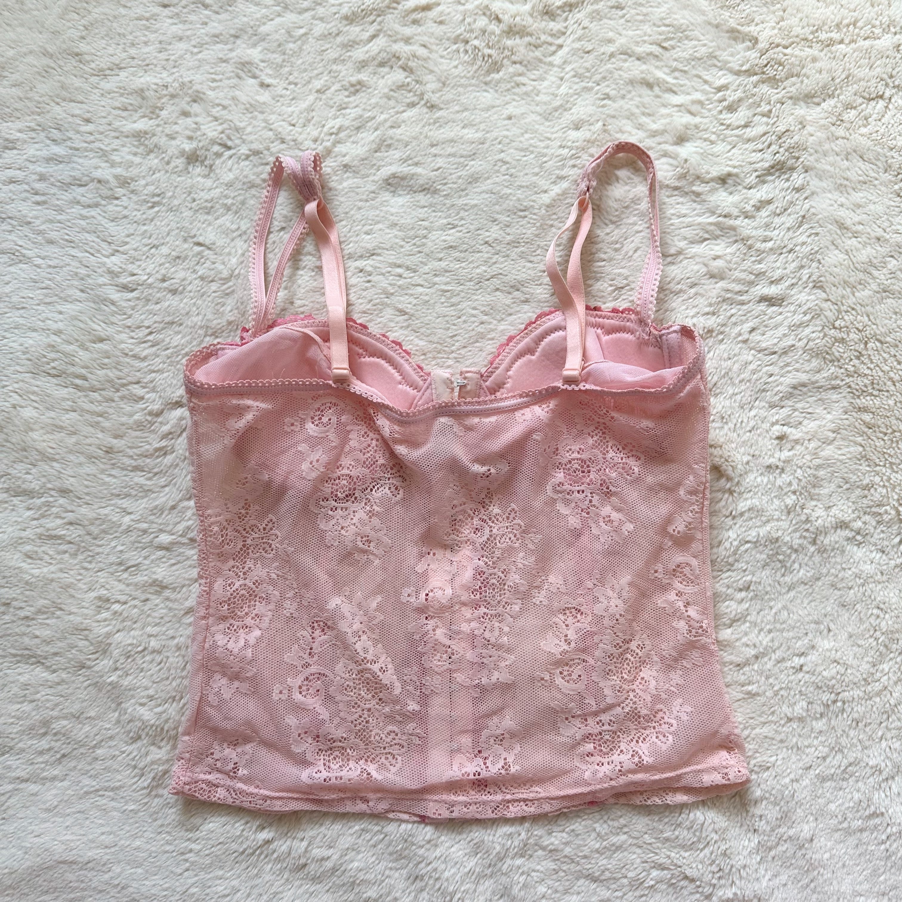2000's blush seashell corset