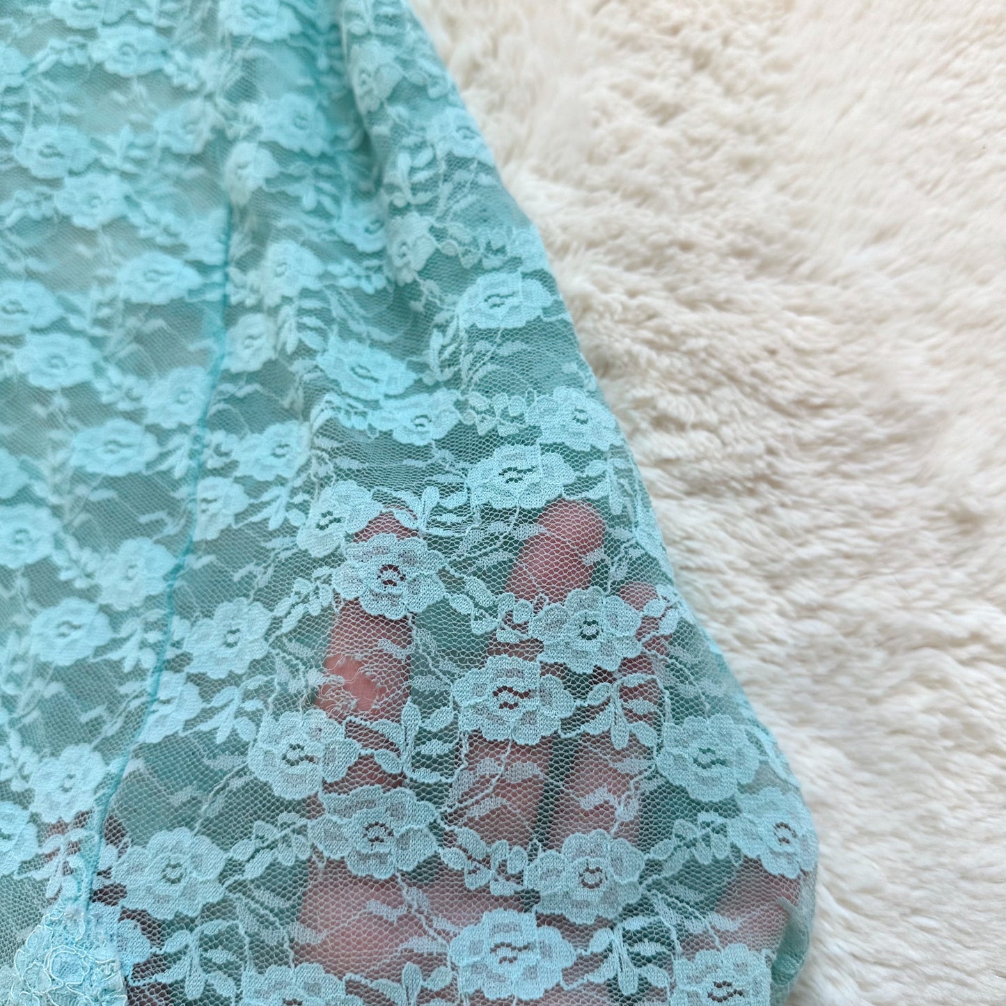 2000's aquamarine slip dress