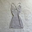 2000's ivory chantilly slip dress