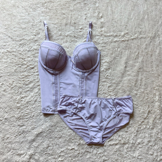 2000's lilac bustier + panty set