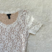2000's ivory flora blouse