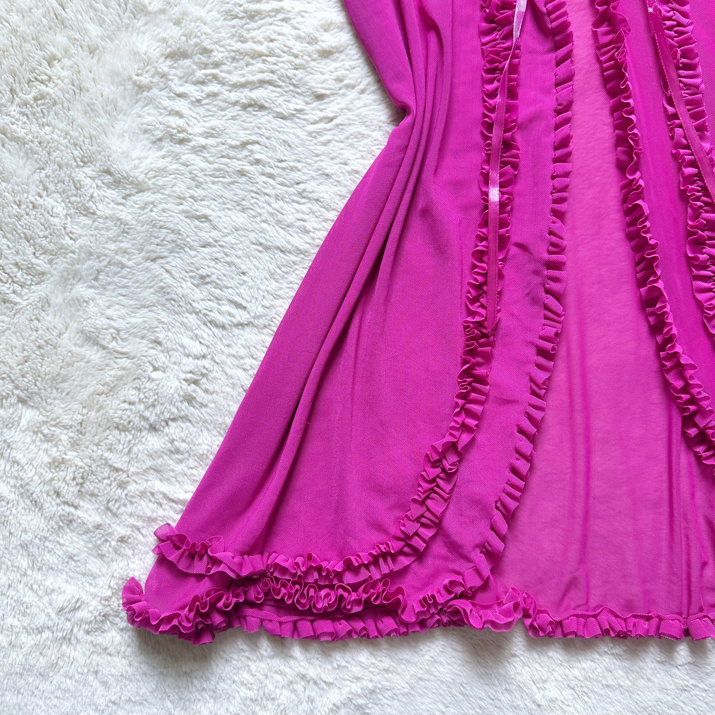 2000's berry babydoll slip dress