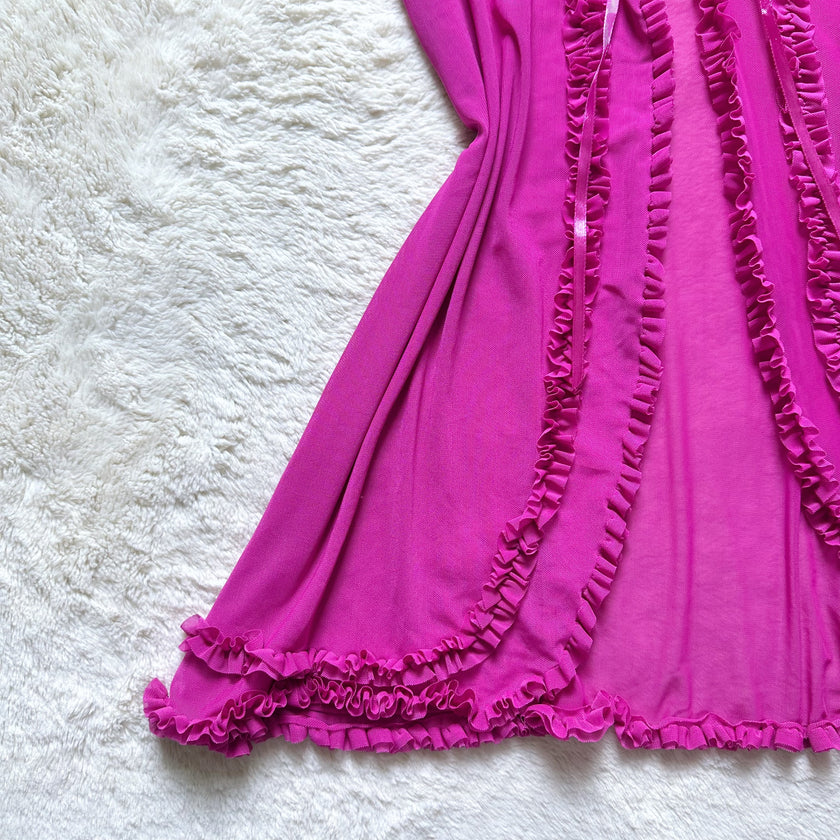 2000's berry babydoll slip dress