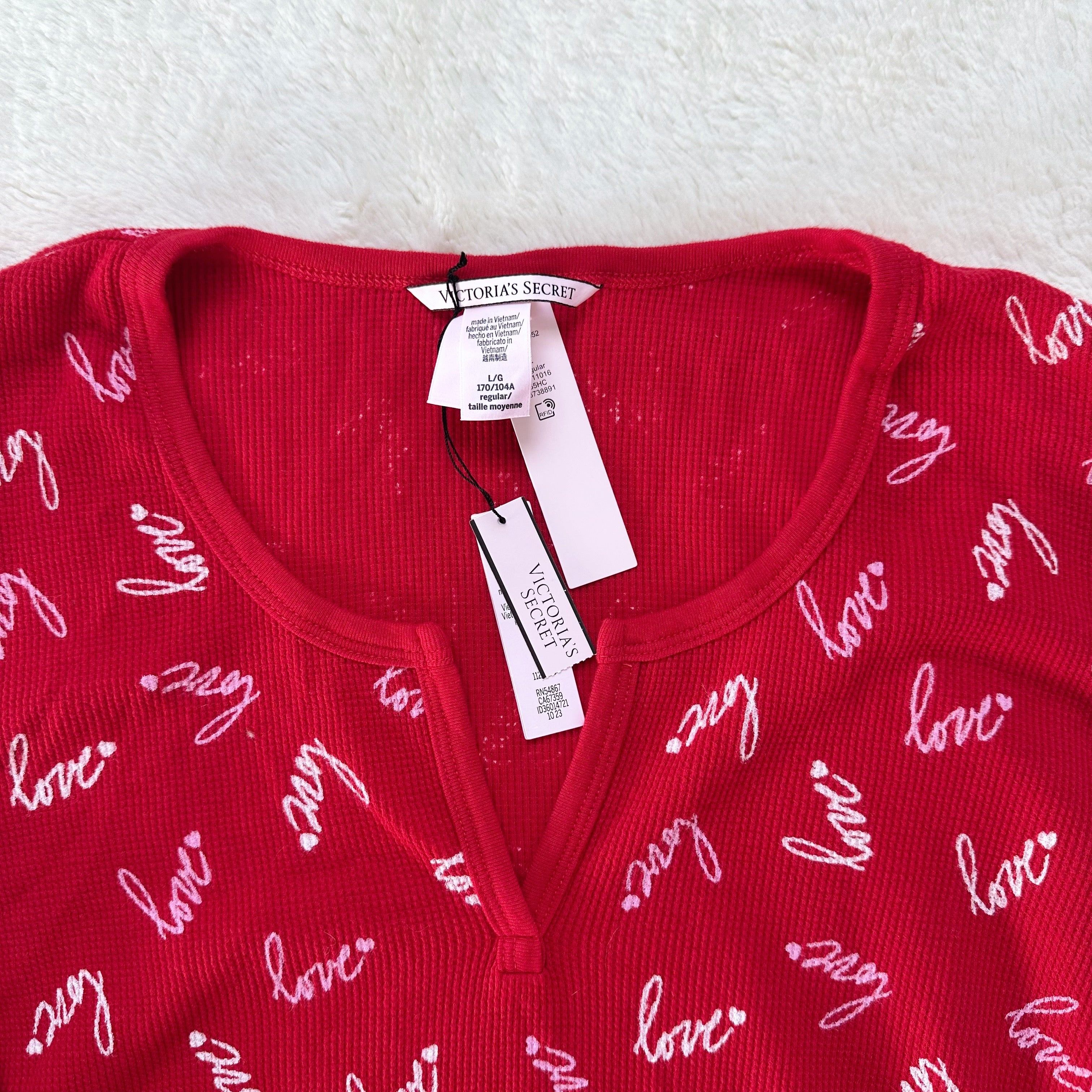 2023 cozy candied thermal pj top