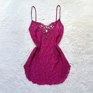 1990's fuchsia dream slip dress