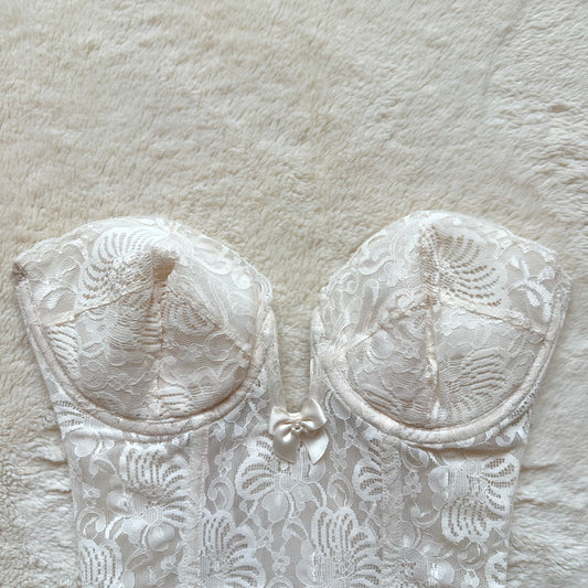 1990's ivory charm corset