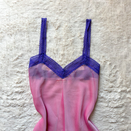 2000's persian pink + purple slip dress