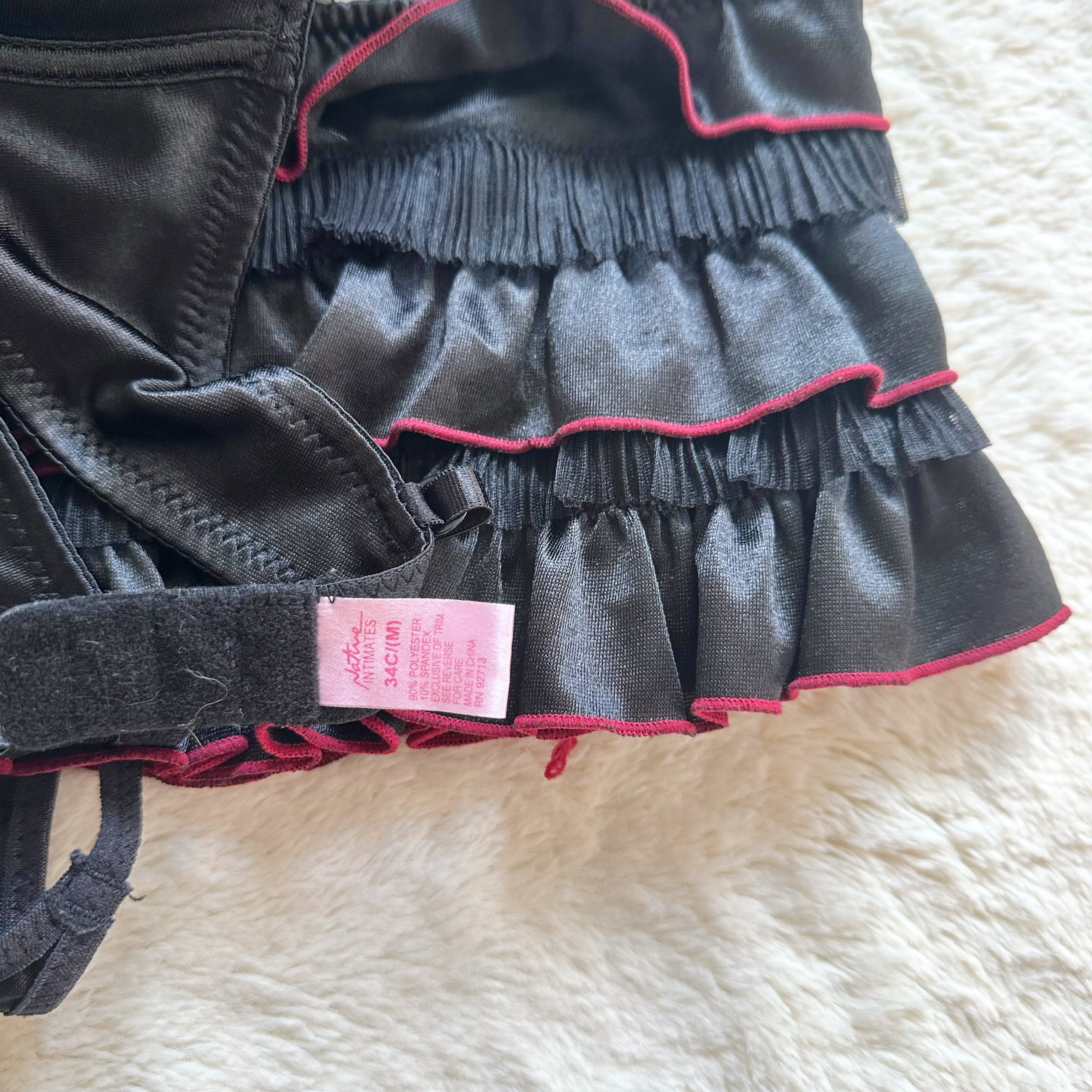 2000's dark ballet slip dress
