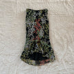 2000's fallen garden midi skirt - 100% silk
