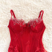 2000's regal ruby bustier set