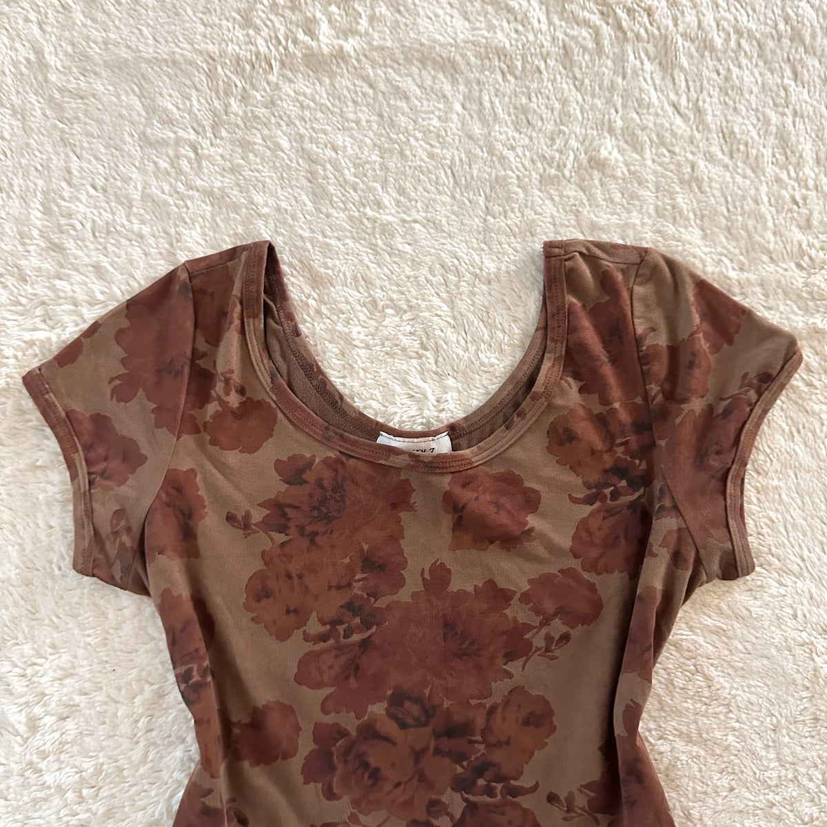 2000's cinnamon bloom crop top