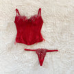 2000's regal ruby bustier set