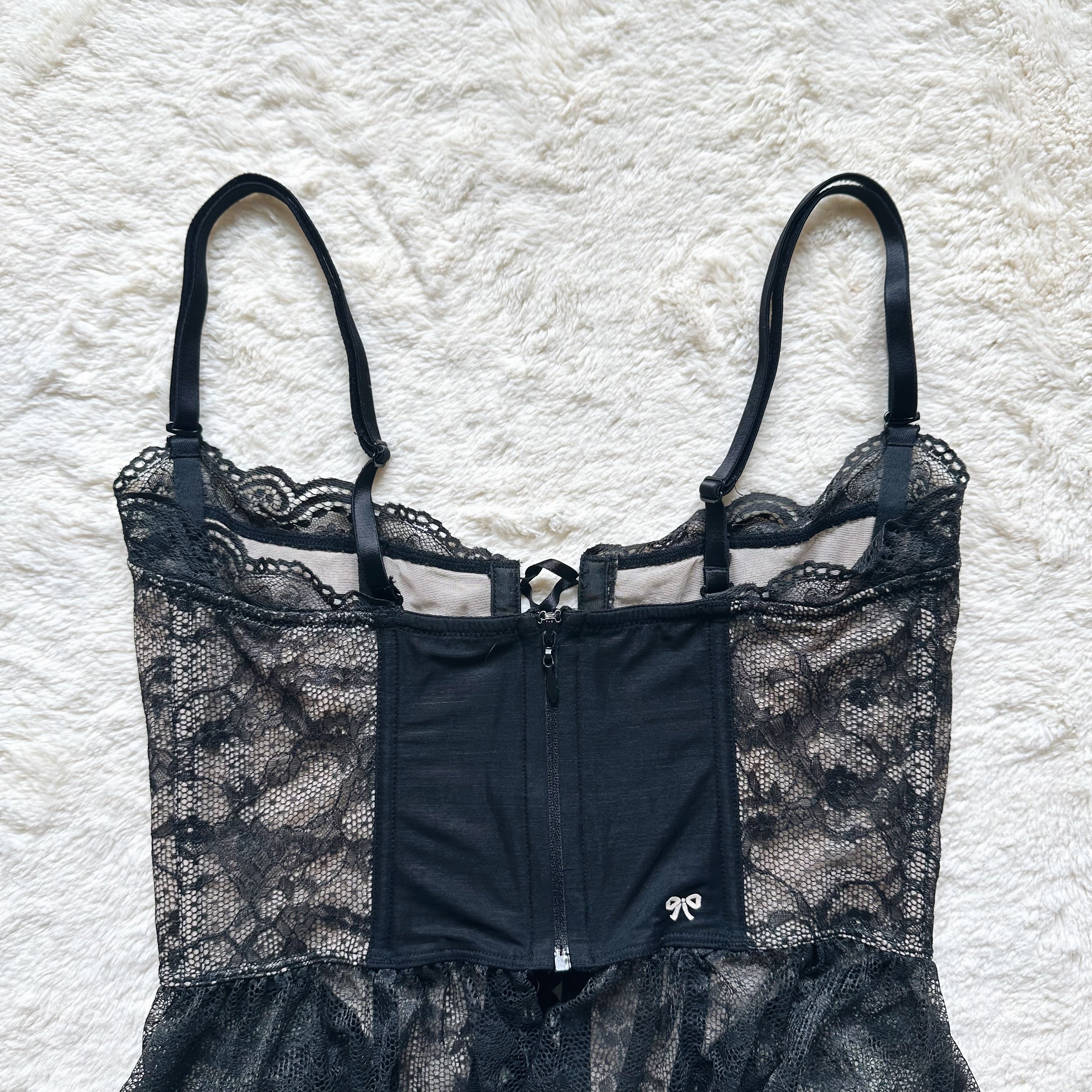 2003 ribbon noir corset