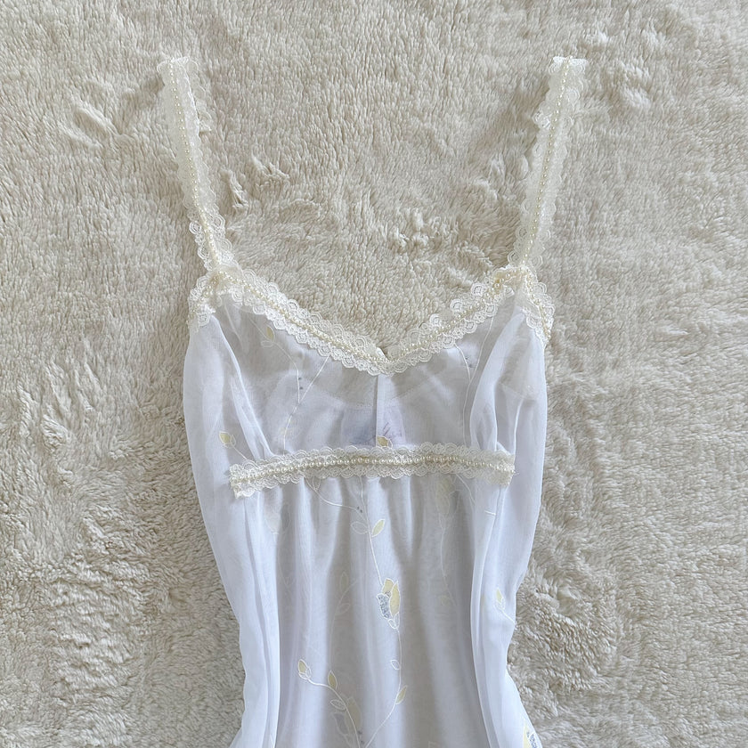 1990's lemon cream negligee