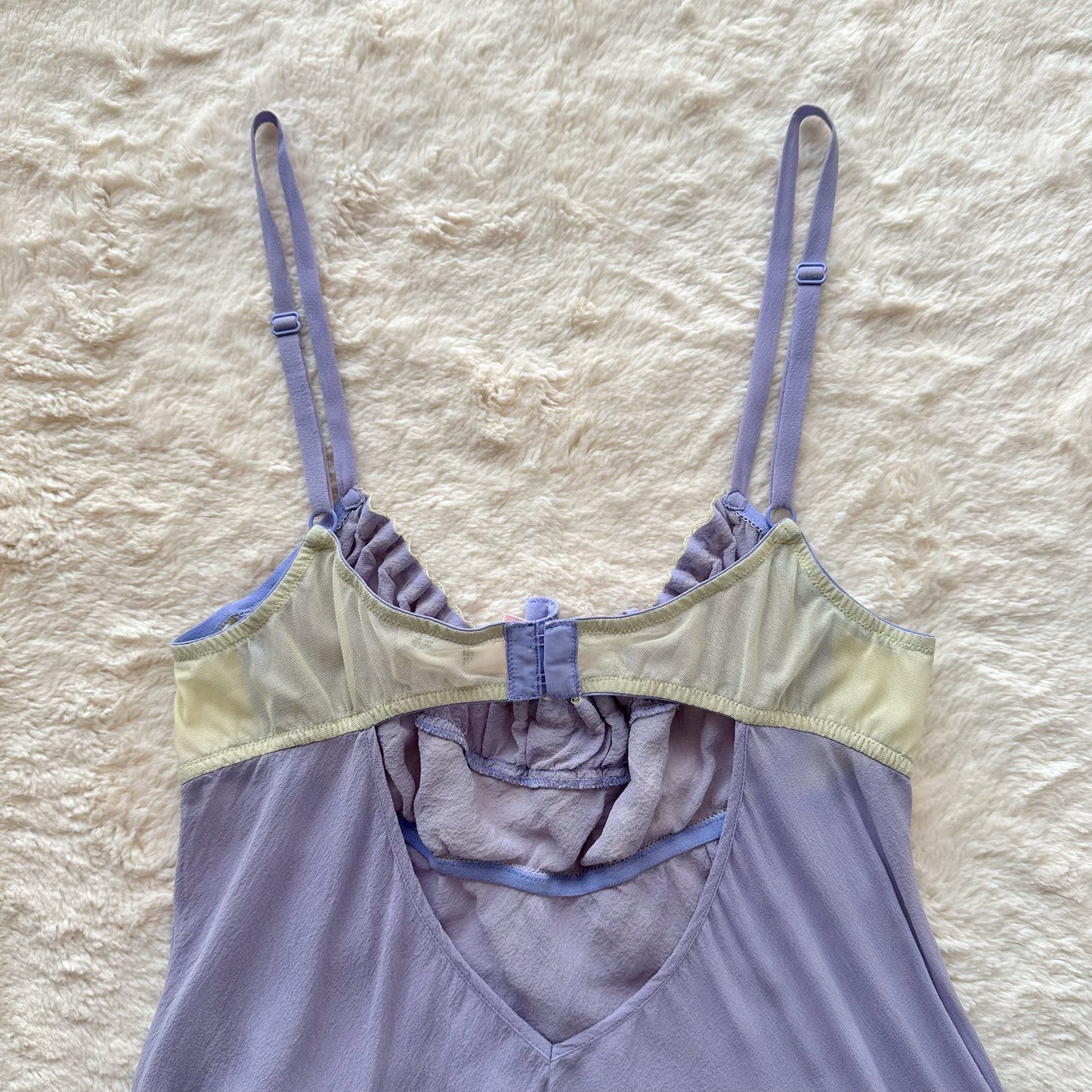 2002 lilac & pale yellow milkmaid chemise