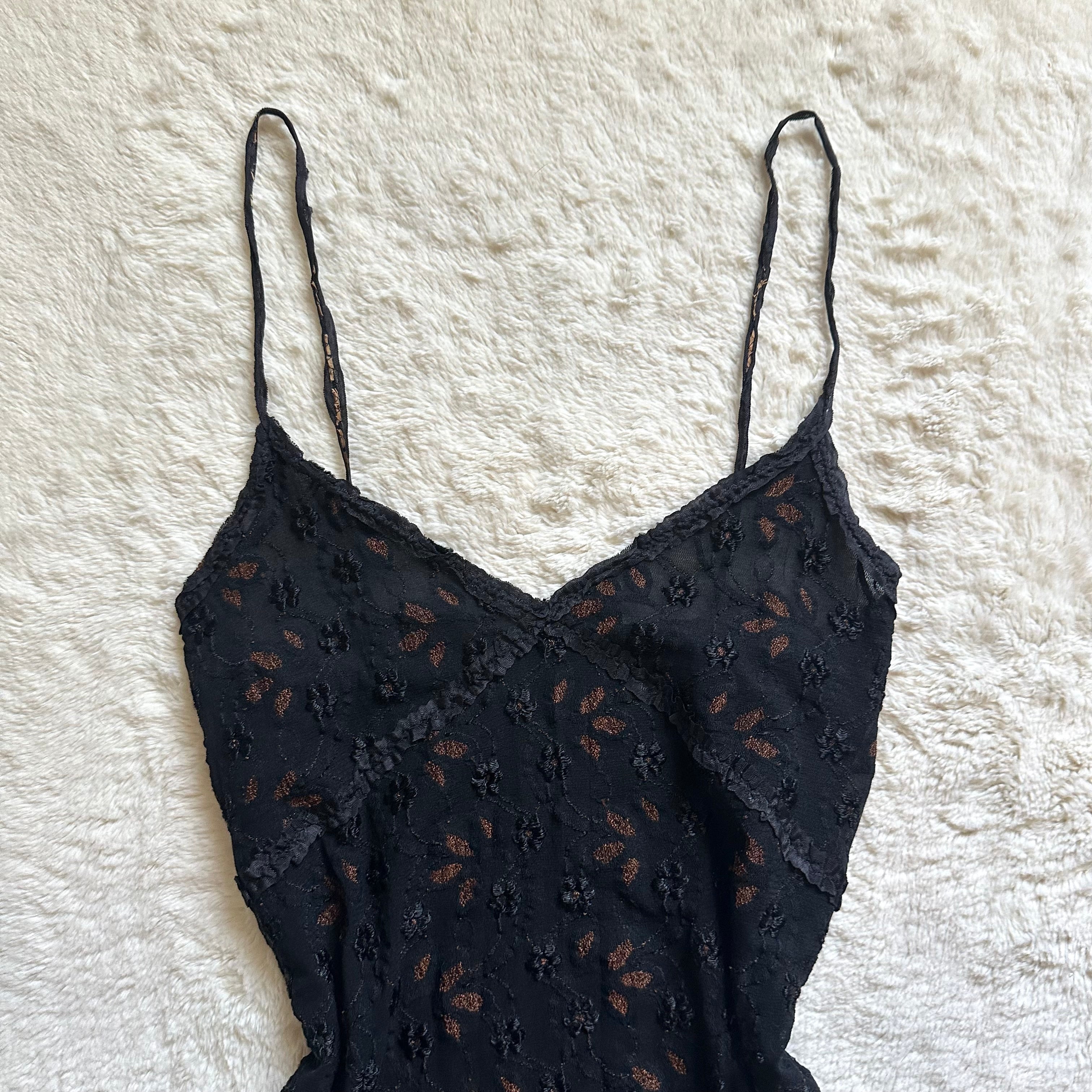 1990's shadow bloom slip dress