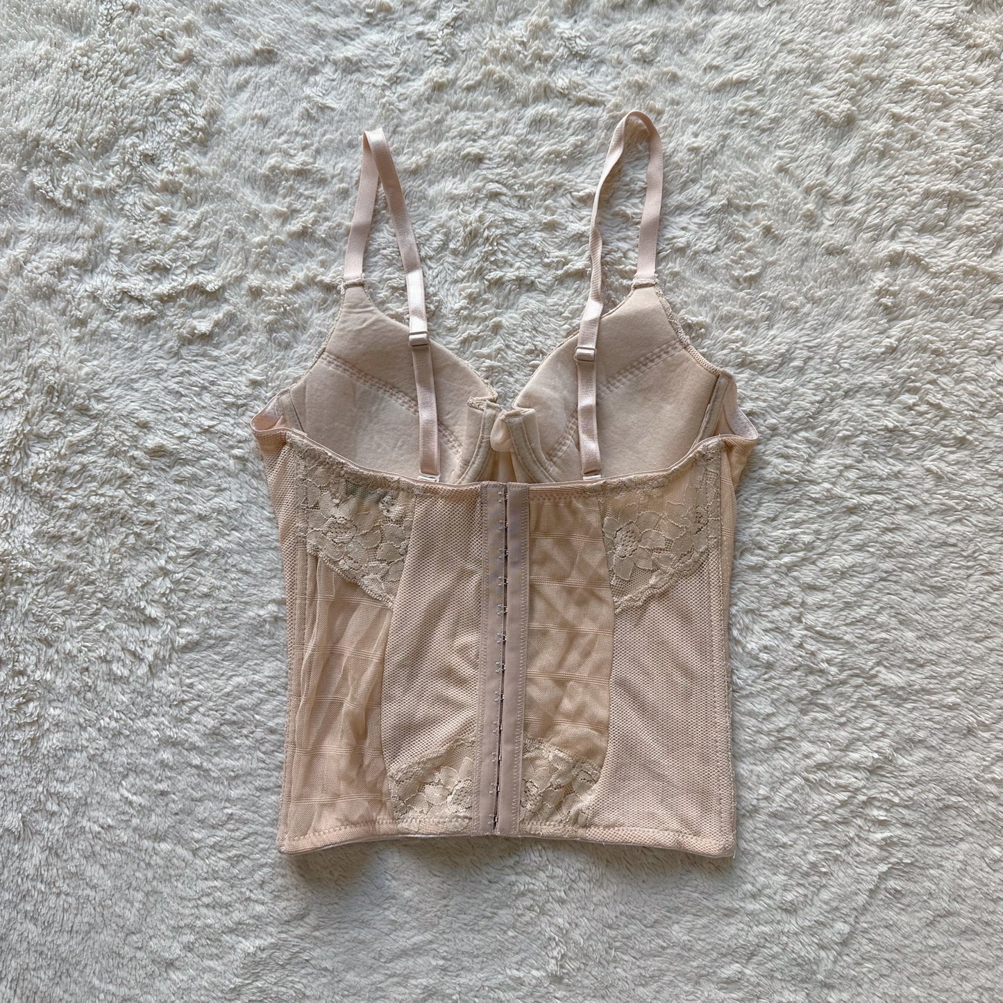 1990's nude bustier top