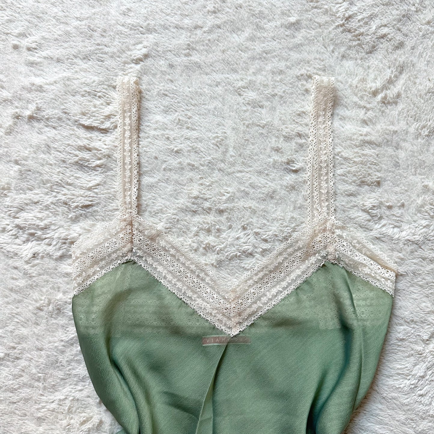 2000's olive green + cream sleep set