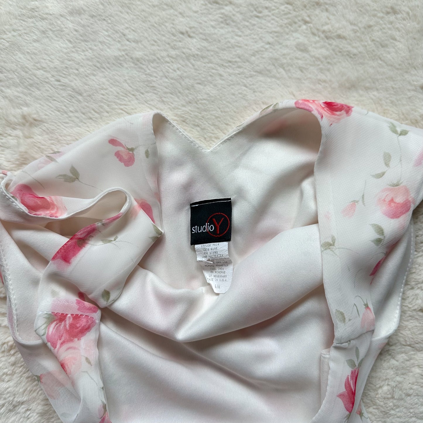 1990's blushing petals dress