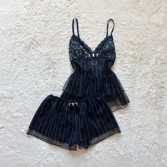 japanese brand parisian pinstripe set