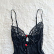 1980's black rose lingerie set