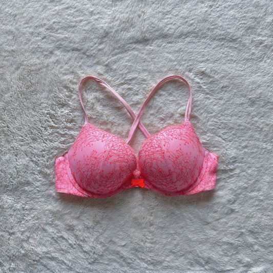 2013 bright pink rhinestone bra