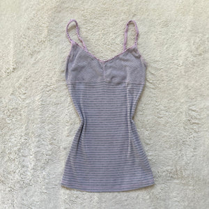 2000's lilac striped camisole