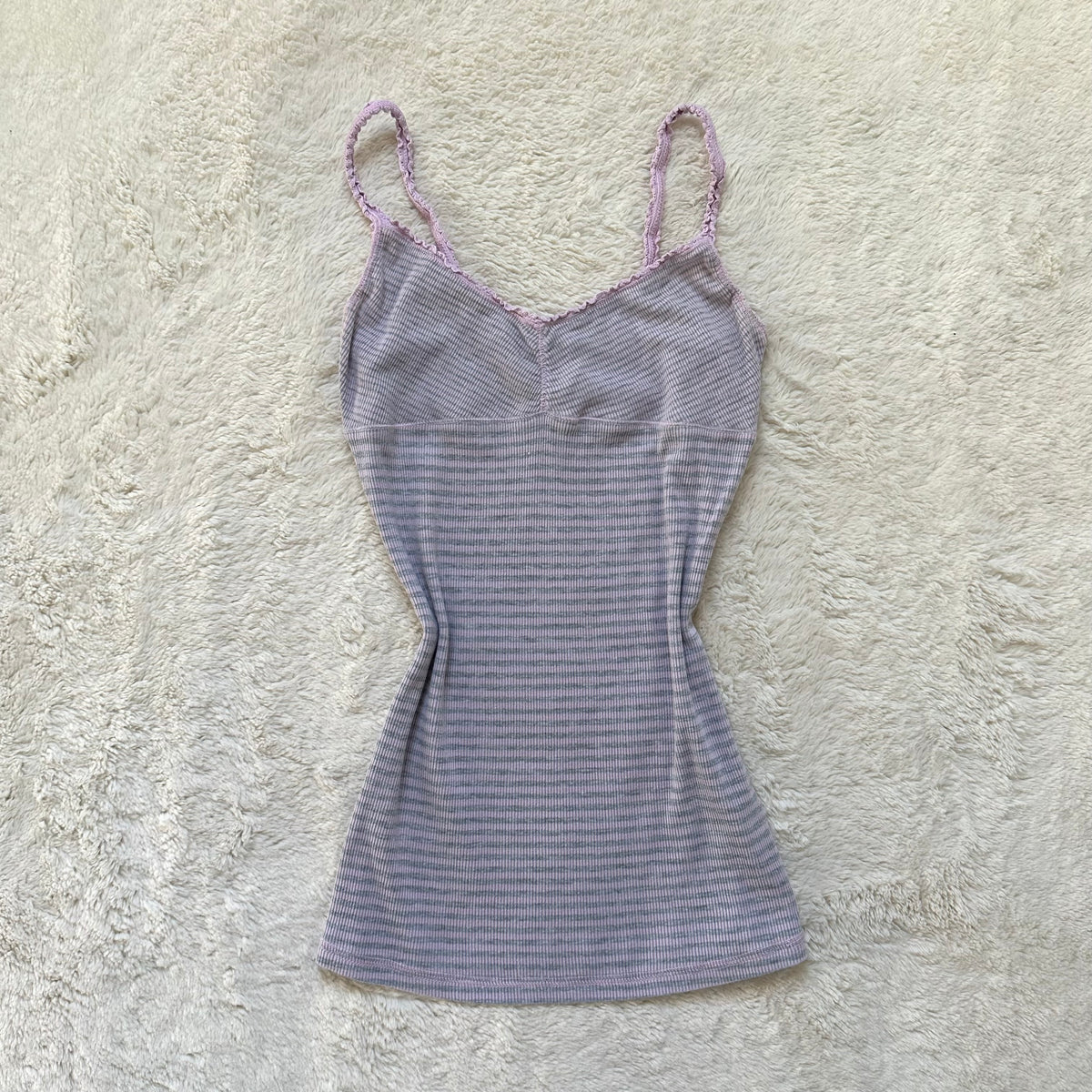 2000's lilac striped camisole