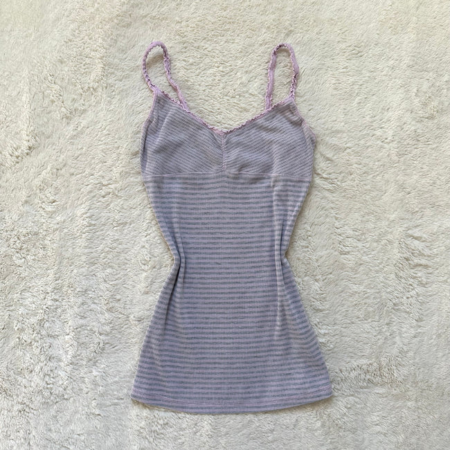 2000's lilac striped camisole