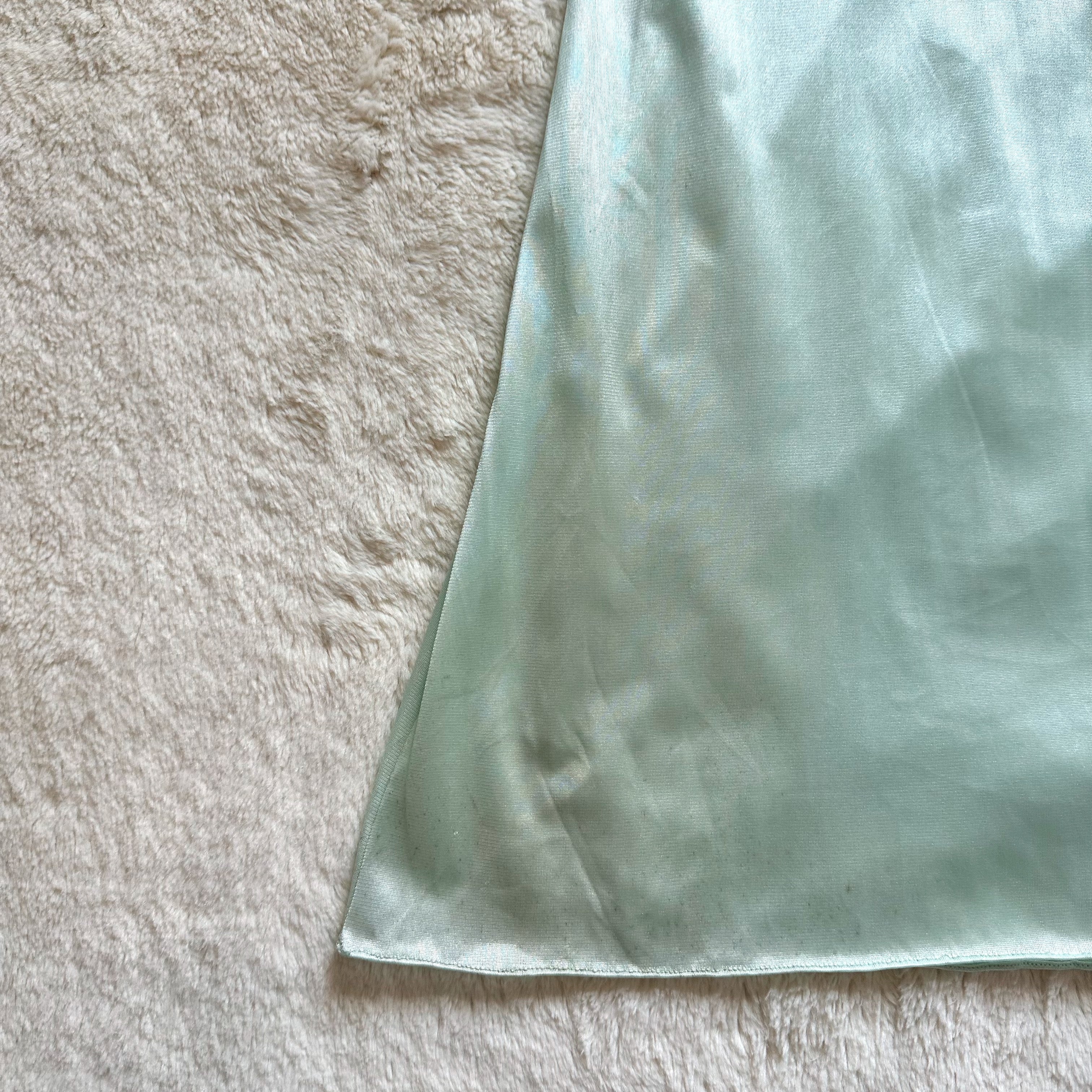 1980's seafoam lace negligee + bed jacket