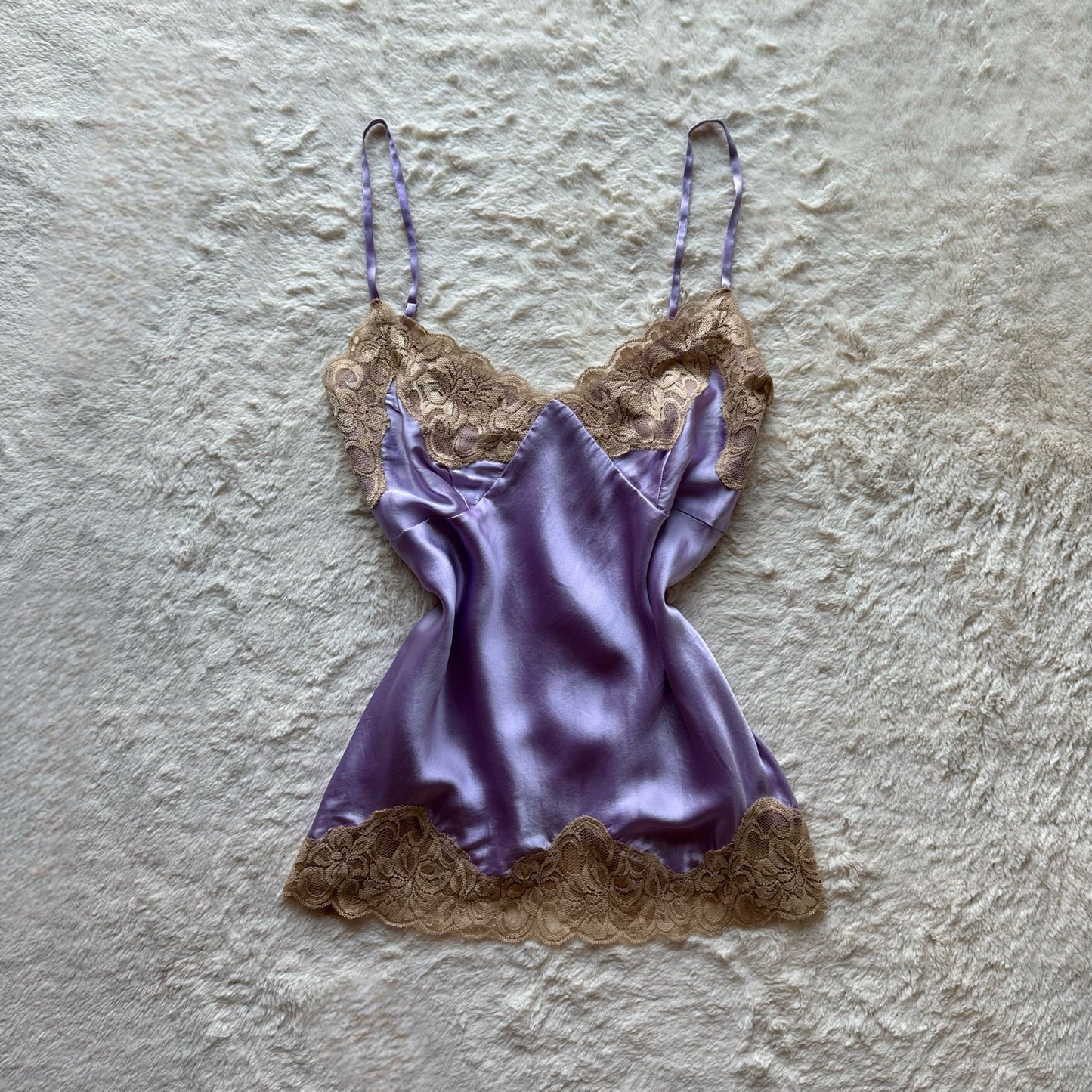 1990's lavender + gold camisole