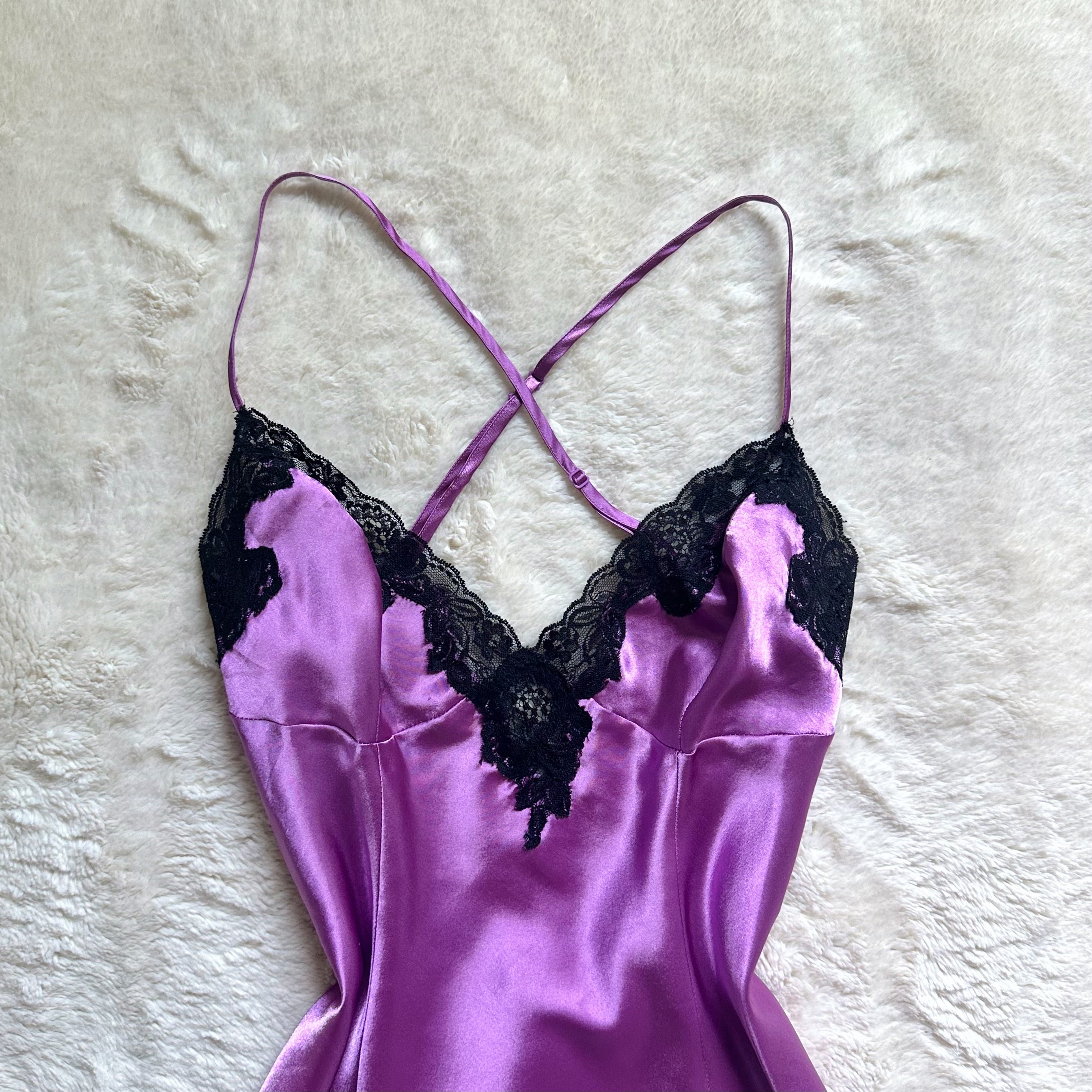 2000's orchid kiss slip dress