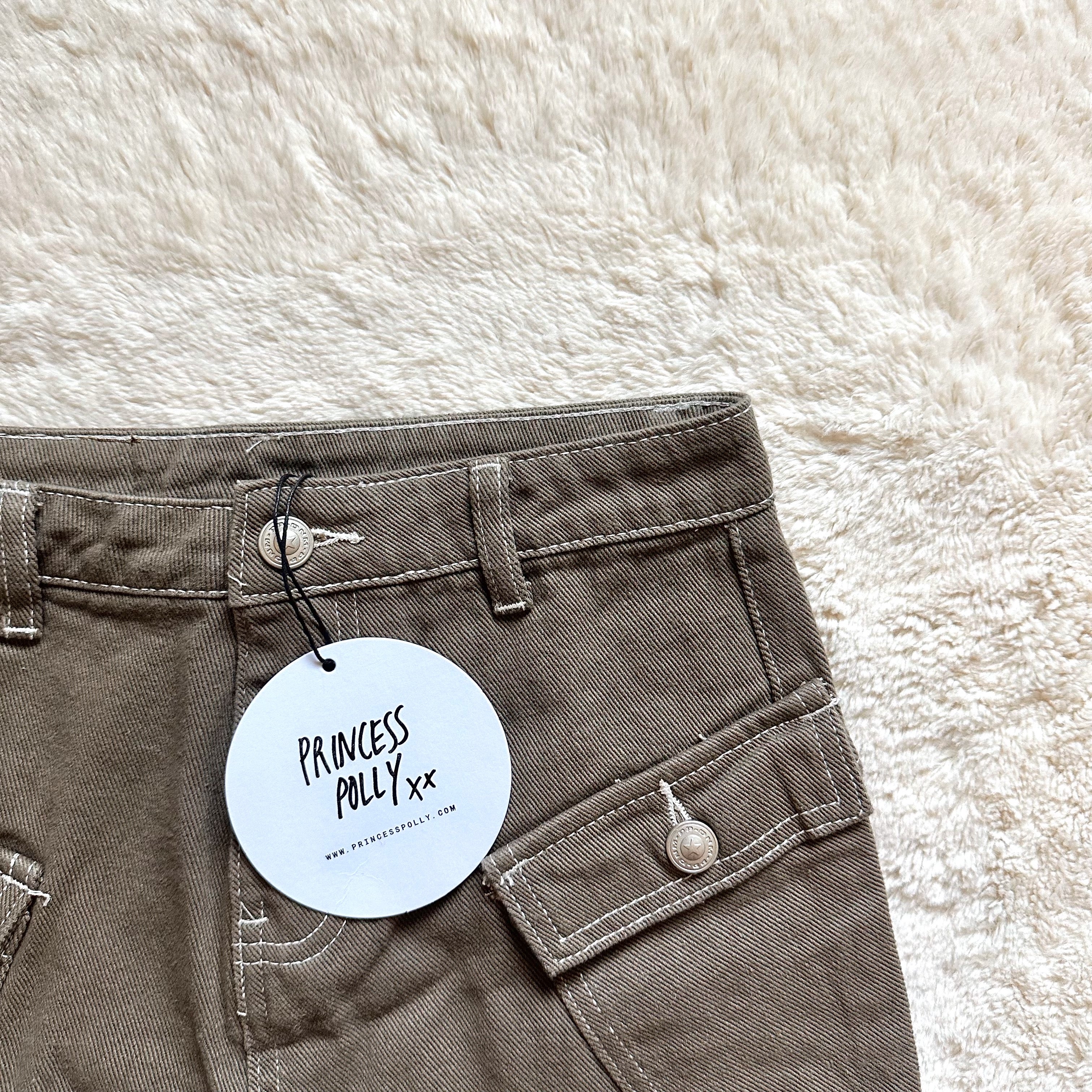 princess polly zakai cargo mini skirt - rtp: $59