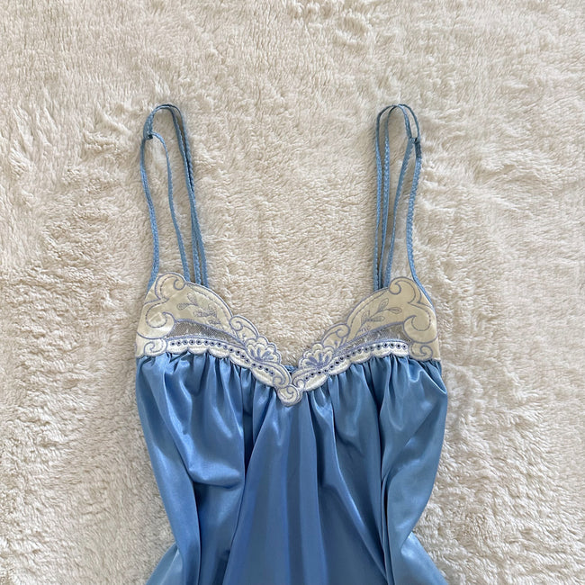 1990's silken bluebell babydoll set