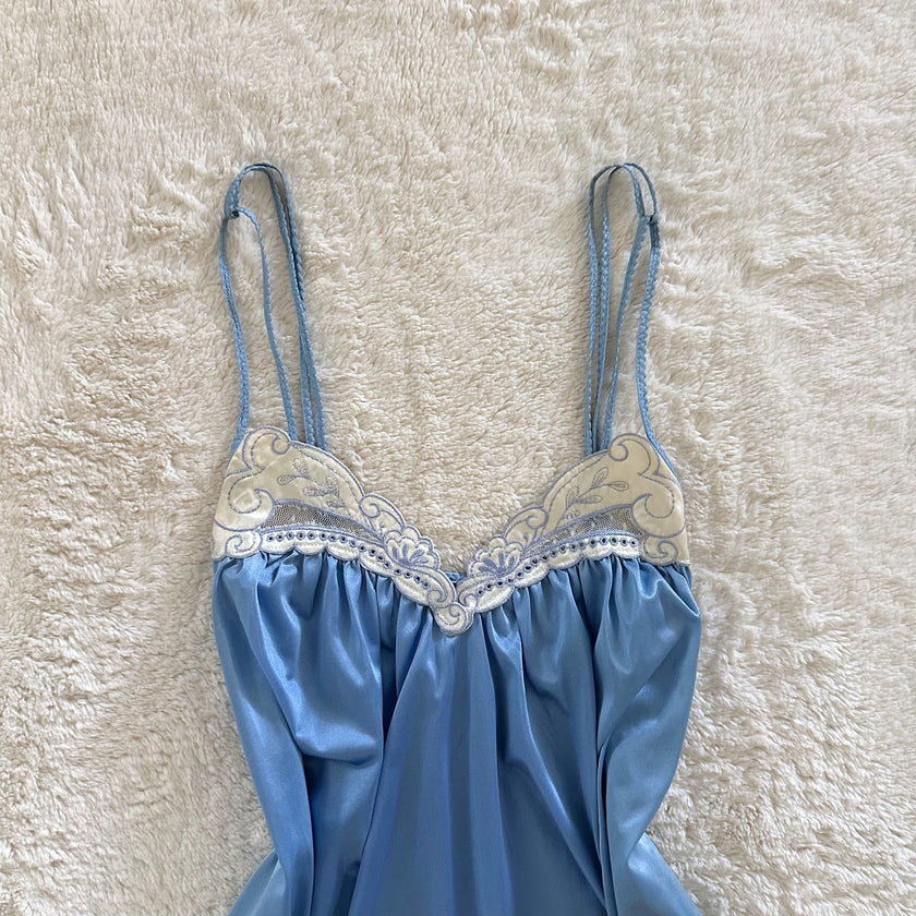 1990's silken bluebell babydoll set