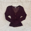 2000's mulberry pointelle cardigan