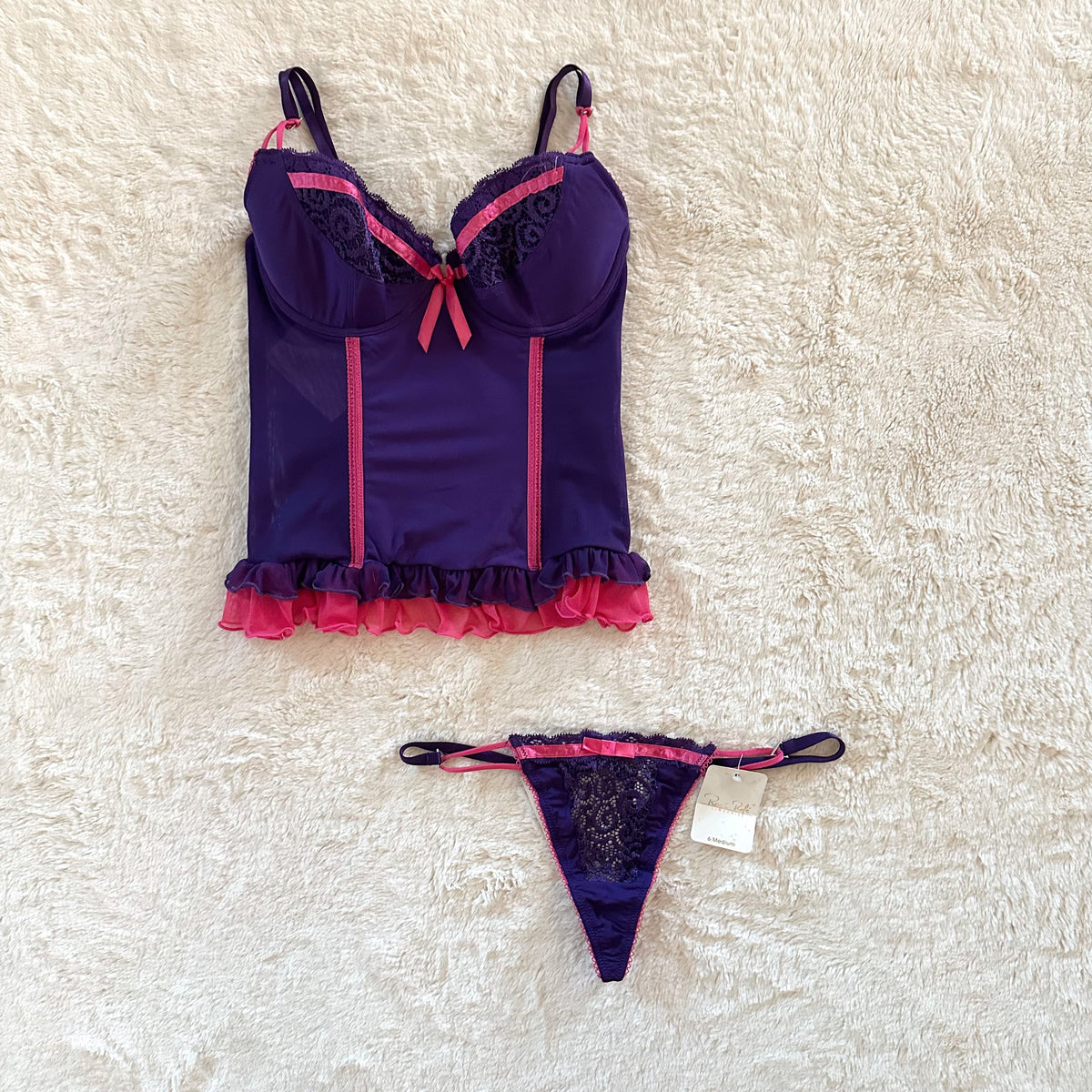 2000's sugarplum bustier set