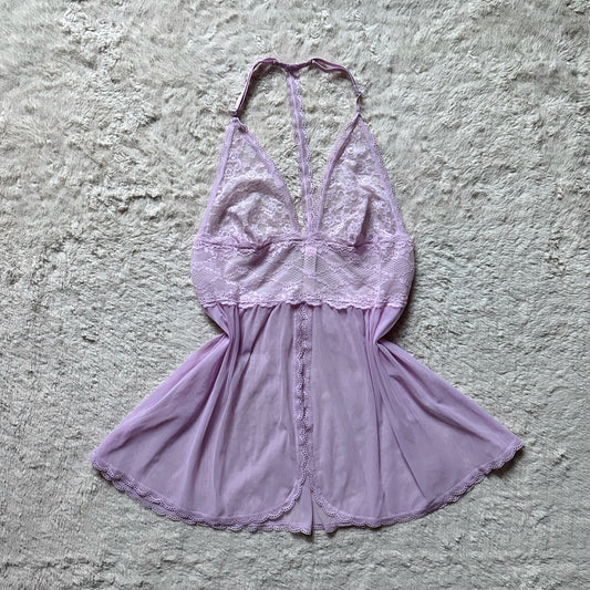 2015 lilac mesh lace babydoll