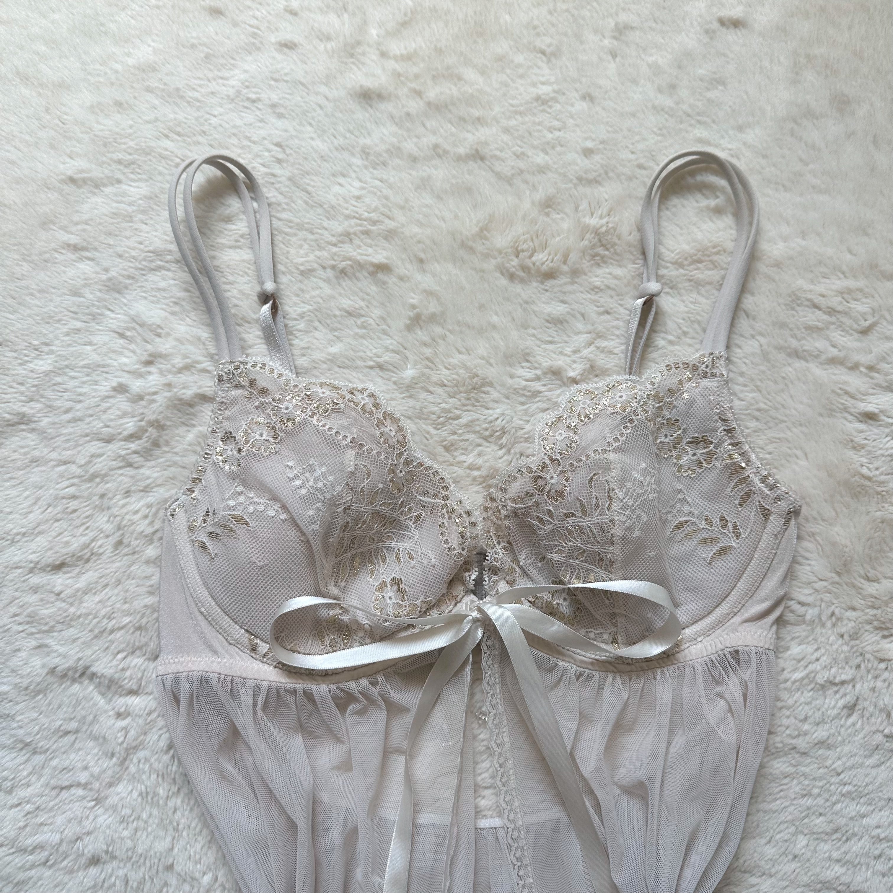 2010 ivory angel babydoll slip dress