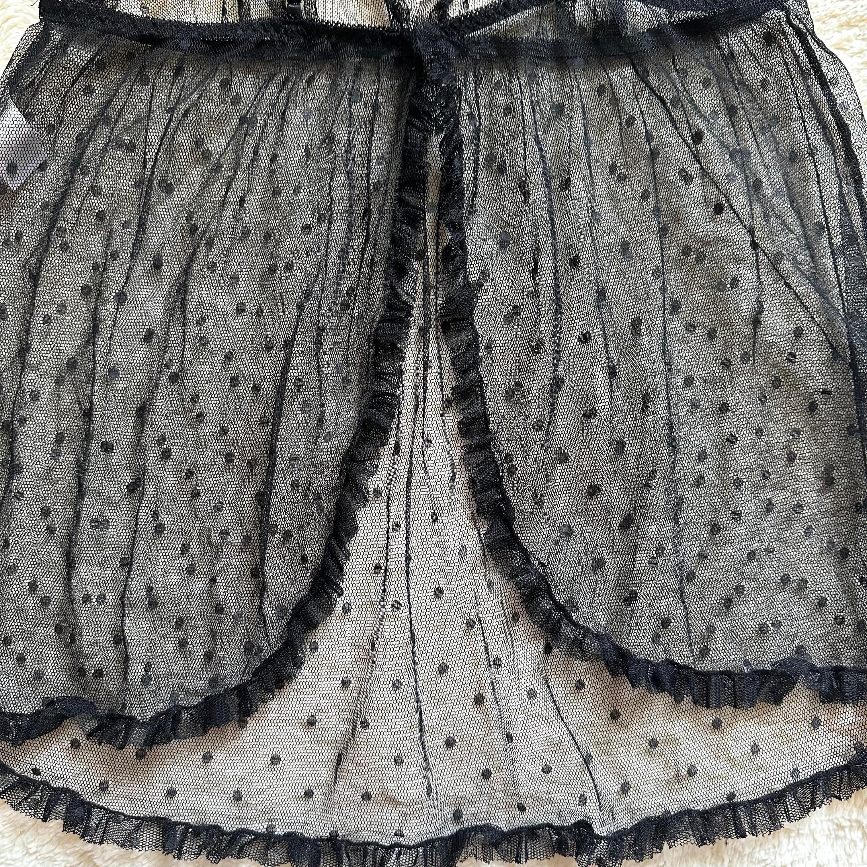 2000's dark dotted babydoll