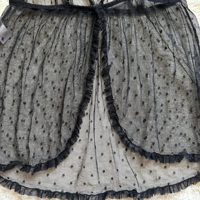 2000's dark dotted babydoll