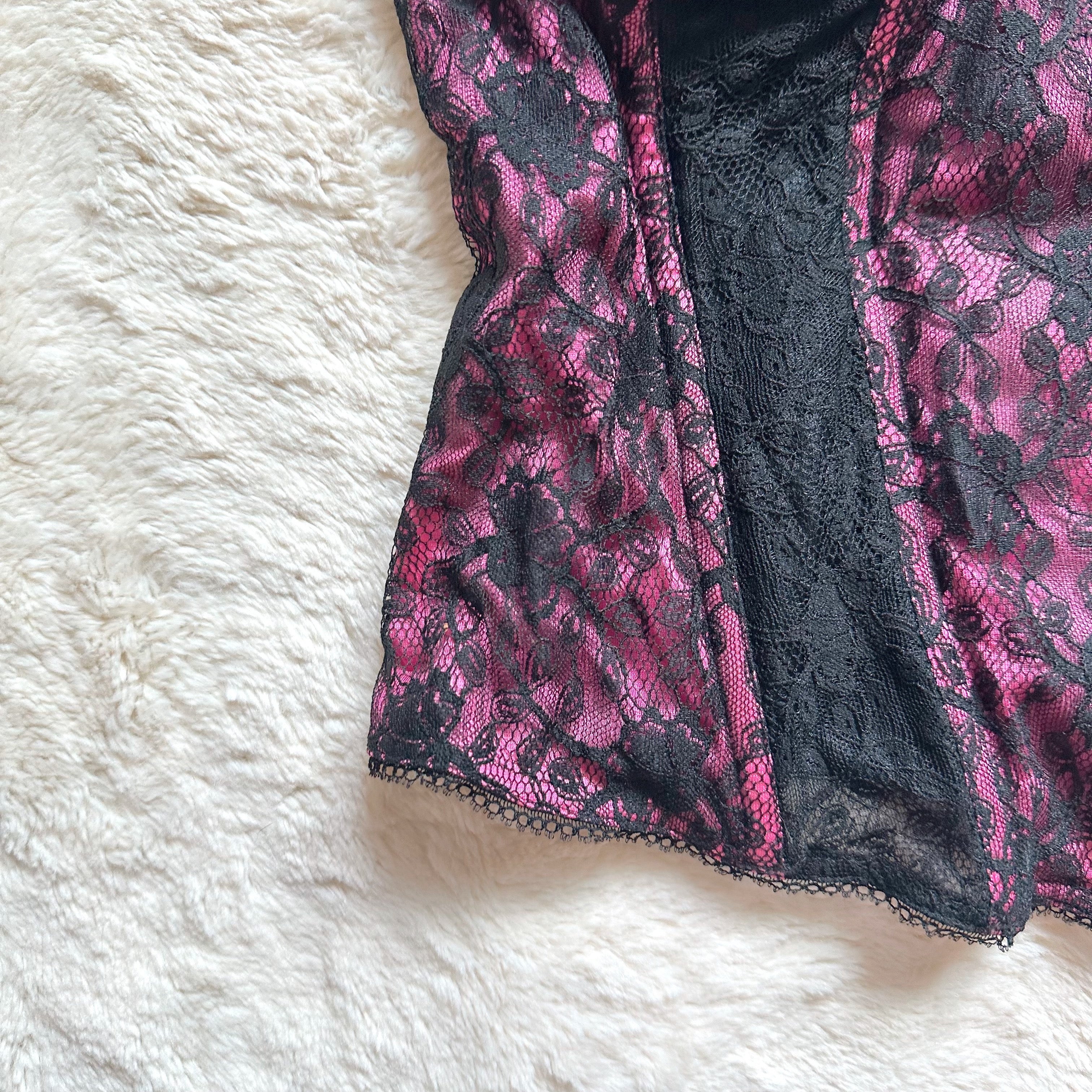 1980's berried lace bustier